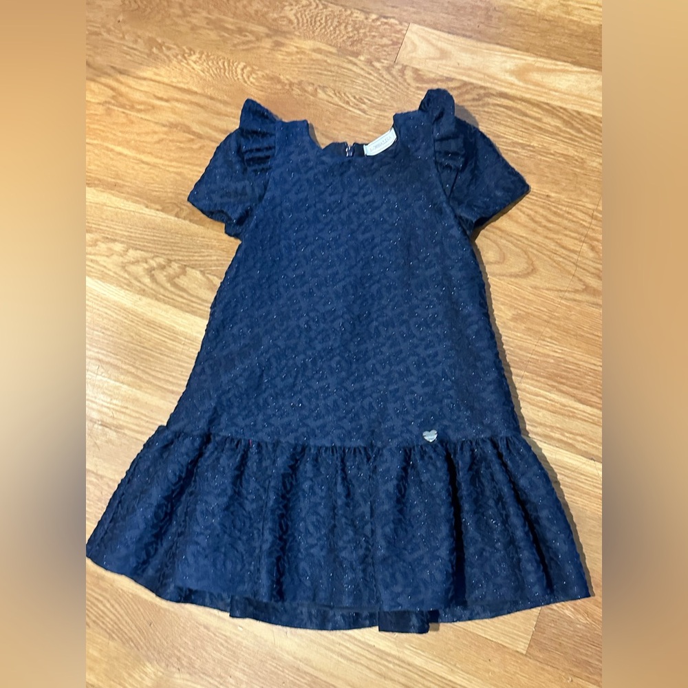 MonnaLisa Elegant Navy Textured Dress